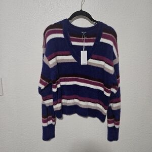 NWT Splendid eyelash style striped sweater size medium
